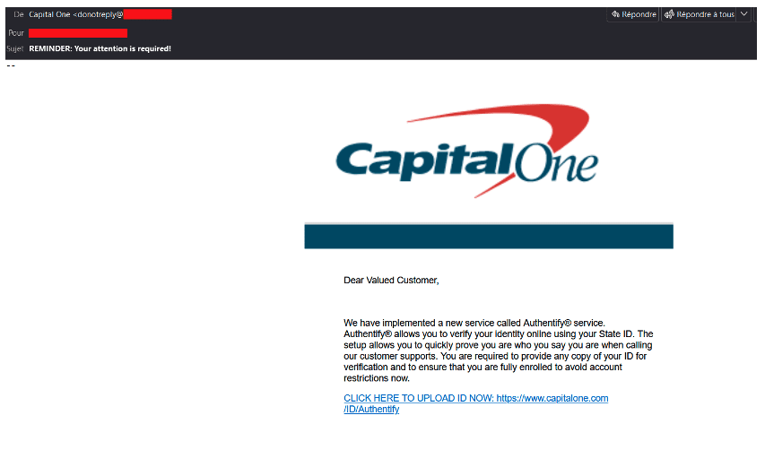 Capital One Phishing Campaign Exploits Authentication App
